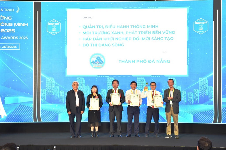 Đà Nẵng nhận giải thưởng Thành phố Thông minh và Đô thị đáng sống